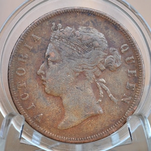 イギリス1901年 ヴィクトリア 海峡植民地 1セント銅貨 海峡植民地