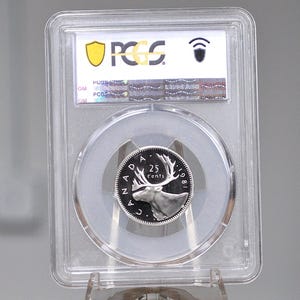 1981 Canadian Quarter Dollar - Graded PR69 Deep Cameo Proof - 25 Cent Canada 1981 - Queen Elizabeth II -