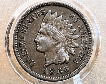 1886 Indian Head Penny Type 2 - Choose by Grade - Type Two 1886 Indian Head Cent 1886 - Rarer Date and Type, 1886 Type II