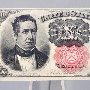 1874 5th Issue Fractional Currency 10 Cent - Choose by Grade/Condition - Long Key Seal - Fifth Issue Fractional Ten Cents Note - Fr. 1265