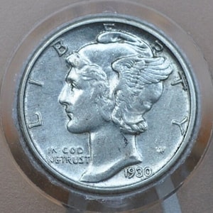 1930 Mercury Silver Dime - Choose by Grade - Great Detail - 1930P Mercury Head / 1930 P Liberty Head Dime - Winged Liberty Head 1930P