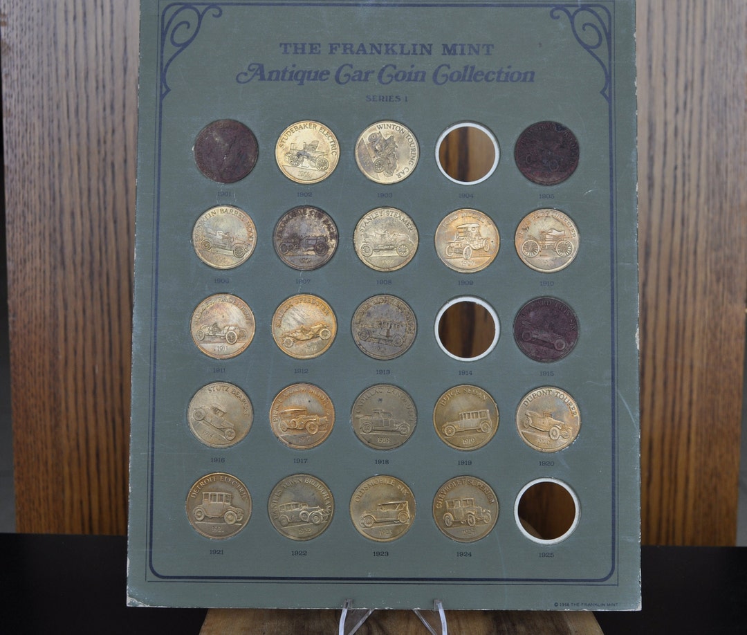 Franklin Mint Antique Car Tokens Collection Commemorative Car Tokens - Etsy