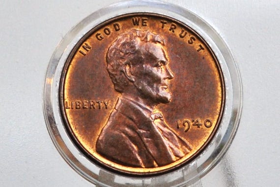 1940 P,D,S Wheat Pennies - XF/AU Grade / Condition - Philly