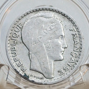 1946 French 10 Franc Coin - AU Condition - 1940s Ten Franc - Fourth Republic of France Franc -