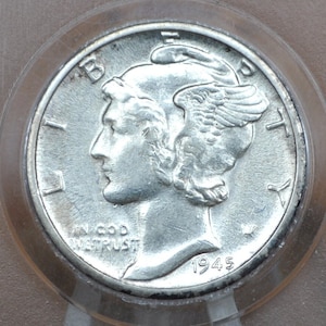 1945 Mercury Silver Dimes, P,D,S - Choose by Mint & Grade - 1945 D Winged Liberty Head Silver Dime 1945 S Dime 1945