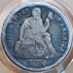 1876 Seated Liberty Dimes - AG/G en G/VG - 1876 Silver Dime / 1876 Liberty Seated Dime