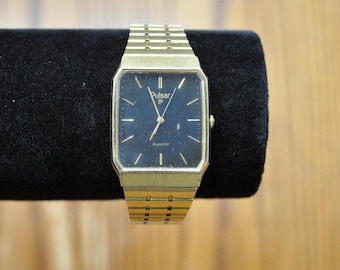 PULSAR（by SEIKO） Vintage Pulsar by Seiko 26mm Gold Tone Quartz Japan Watch