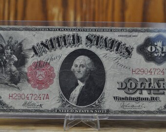 1917 1 Dollar Bill Legal Tender - VF (very Fine) Grade / Condition