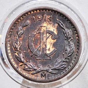 1914 Mexicaans 1 cent - niet-gecirculeerd - Nieuwstaat Mexico-Stad - Munten Mexicaanse Republiek -