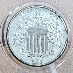 1866 Shield Nickel With Rays - Choose by Grade / Condition - 1866 Nickel - Shield Type Nickel 1800&#39;s - Shield Nickels