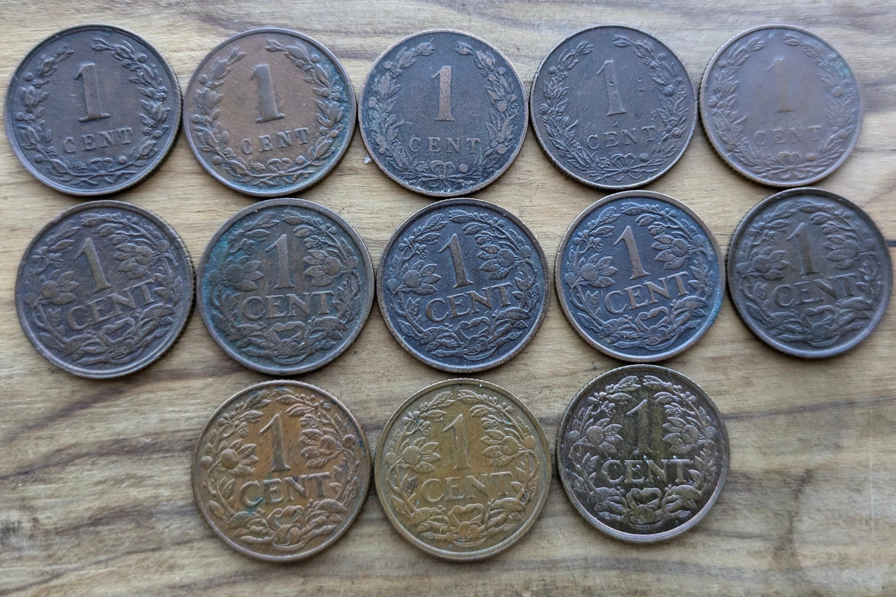 オランダのアンティーク　画像とは少し違いますがほぼ一緒 オランダ 1セント硬貨 - 状態良好 - 年代でお選びください！ - 1800