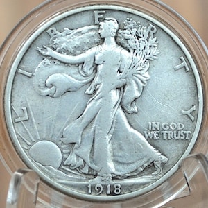 1918 PDS 1918 Walking Liberty Half Dollar PDS - Choose by Mint & Grade -1918 P Half Dollar, 1918 D Half Dollar, 1918 S Half Dollar -1918 WLH