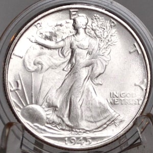 1945-S Walking Liberty Silver Half Dollar - Choose by Grade - San Francisco Mint - WWII Era - 1945S Half Dollar / 1945 S