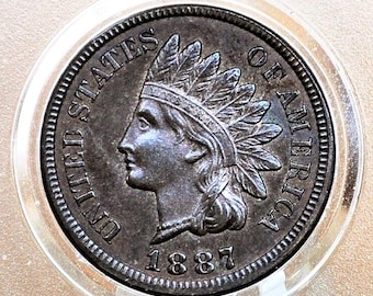 1887 Indian Head Penny - Choose by Grade - Good to Extremely Fine Grade / Condition - Indian Head Cent 1887