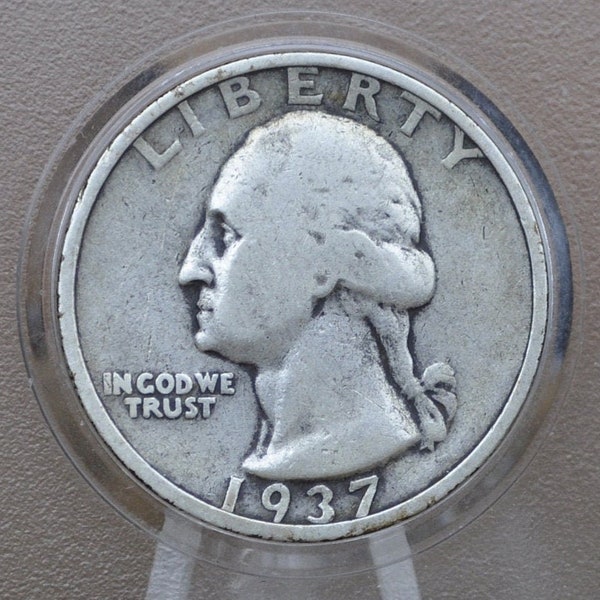 1937 Washington Silver Quarter - Choose By Grade - 1937 P Washington Quarter Philadelphia Mint 1937 Quarter