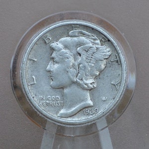 Lot of 10 Mercury Dimes - 1916 - 1945 - Silver Dime - 1910's, 1920's, 1930's or 1940's - PDS - Mercury Silver Dimes