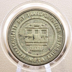 Massachusetts T Token - MBTA Token - Massachusetts Bay Transit Authority Token - Boston MA