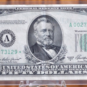 1950-A 50 Dollar Star Note Fr#2108-A* - About Uncirculated - Boston 1950 A Fifty Dollar Federal Reserve Note Fr Number 2108A*, Rare Note