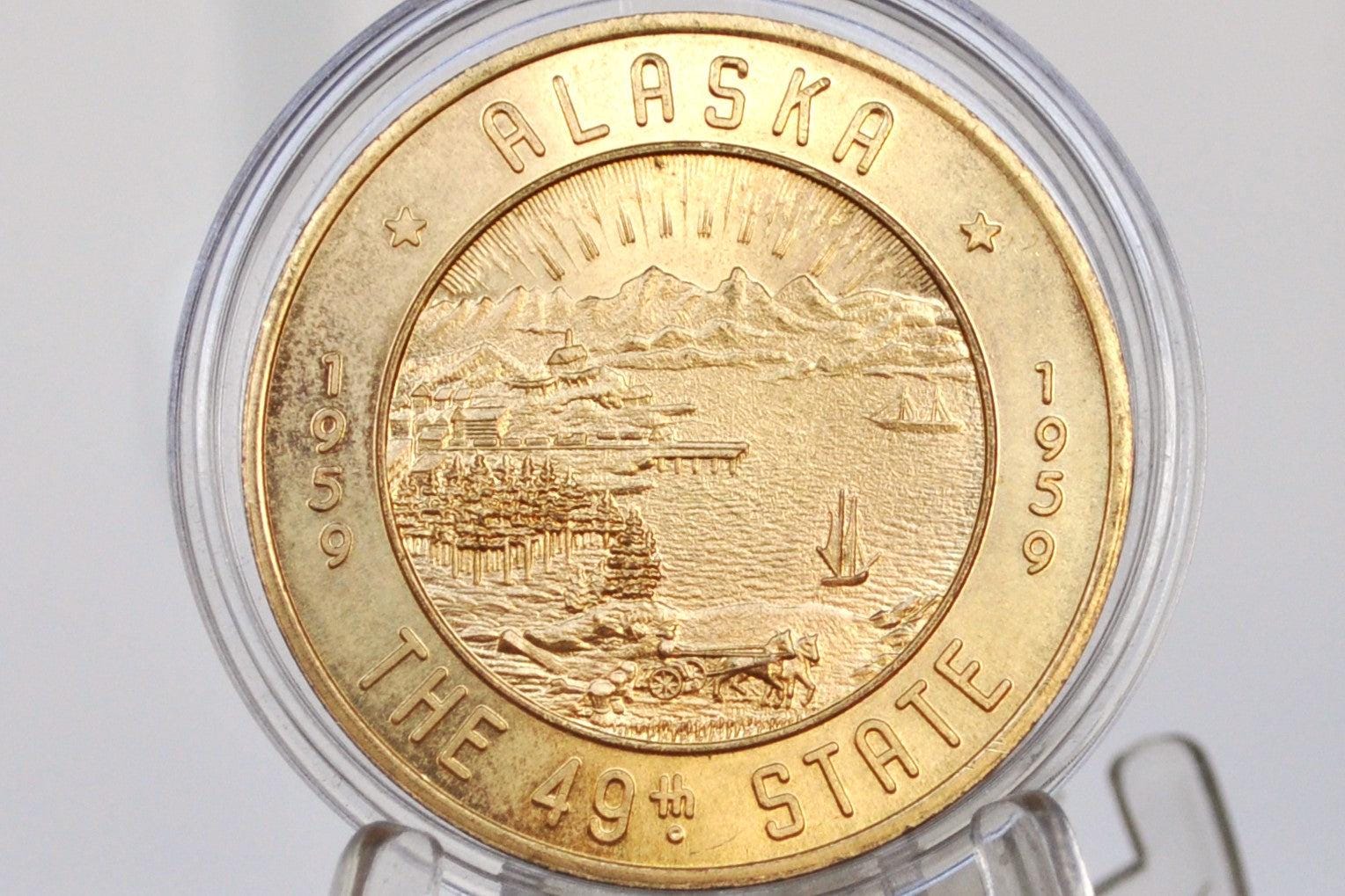 1959 Alaska the 49th State Souvenir Token 1 in Trade - One Dollar