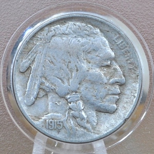 1915 Buffalo-nikkel – Kies op kwaliteit/staat – Philadelphia Mint – 1915 P Nikkel Indiaan Head-nikkel 1915 – Vintage Amerikaanse munt