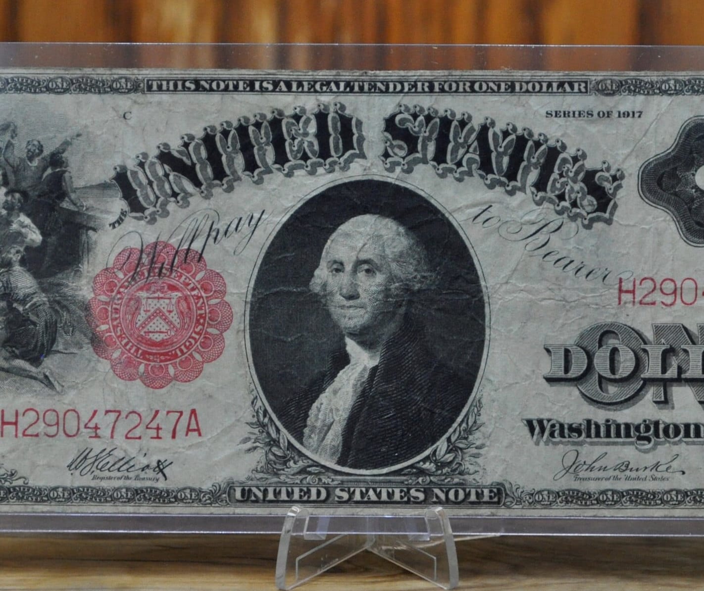 1917 1 Dollar Bill Legal Tender - VF (very Fine) Grade / Condition