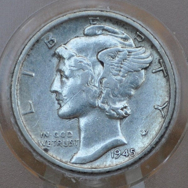 1945-S Mercury Silver Dime - Choose by Grade - San Francisco Mint - 1945 S Winged Liberty Head Silver Dime 1945S Dime