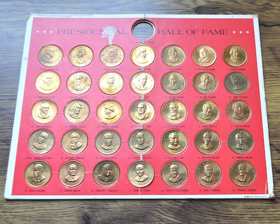 Presidential Hall of Fame Tokens 1968 Franklin Mint - Presidential