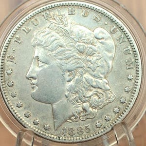 1885-S Morgan Silver Dollar - AU55 (About Uncirculated) Grade, Tough Date! - 1885 S Morgan Dollar Silver Dollar 1885S - Low Mintage Date