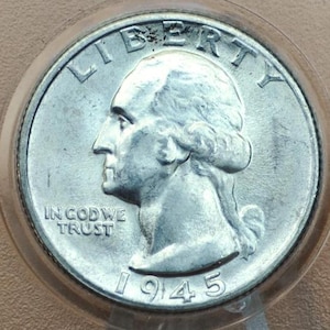 1945 P,D,S Washington Silver Quarters - Choose by Grade & Mint- 1945 S Silver Quarter 1945 D Quarter 1945 Washington Quarters