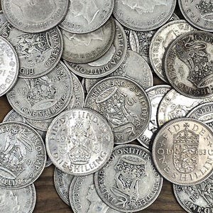 Vintage 1900s Great Britain One Shilling Coin - Choose by Coin! - Scottish and English Shields - Silver Shillings, Old Shillings