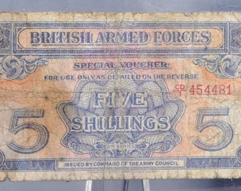 British Armed Forces One Shilling 1946 1st Series Special Voucher