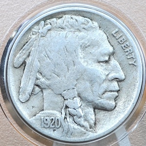 1920 Buffalo Nickel - Choose by Grade / Condition - Vintage Us Coin - Clear Date 1920 Nickel Indian Head Nickel 1920 P