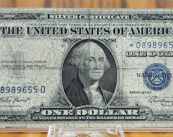 1935年 シルバー証明書 スターノート、ブルーシール - F/VF