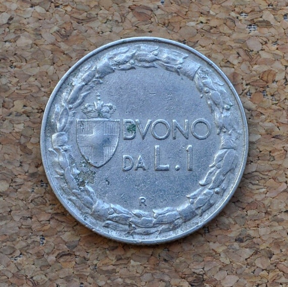 ◇イタリアリラ 　貨幣　◇ 1922年 1リラ - L.1 イタリアコイン 1922年 - 素晴らしいディテール