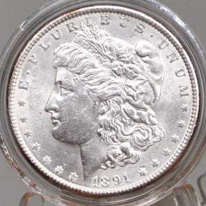 1891 Morgan Silver Dollar - Choose by Grade / Condition - 1891 P Morgan Dollar - 1891 Silver Dollar Philadelphia Mint -