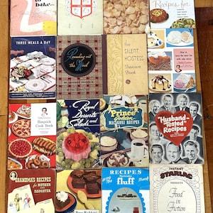 Antique Cookbook/Baking Recipes With Over 40 Different Books!!! - Vintage Recipe Book - Easy Vintage Classic Recipe Booklets
