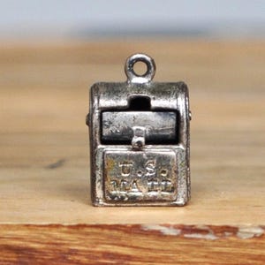 Vintage Sterling Silver U.S. Mailbox Charm - Collectible Vintage 925 Mailbox Charm - Sterling Silver Jewelry