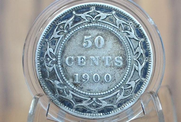 1900 年ニューファンドランド 50 セント硬貨 - VF (非常に良好
