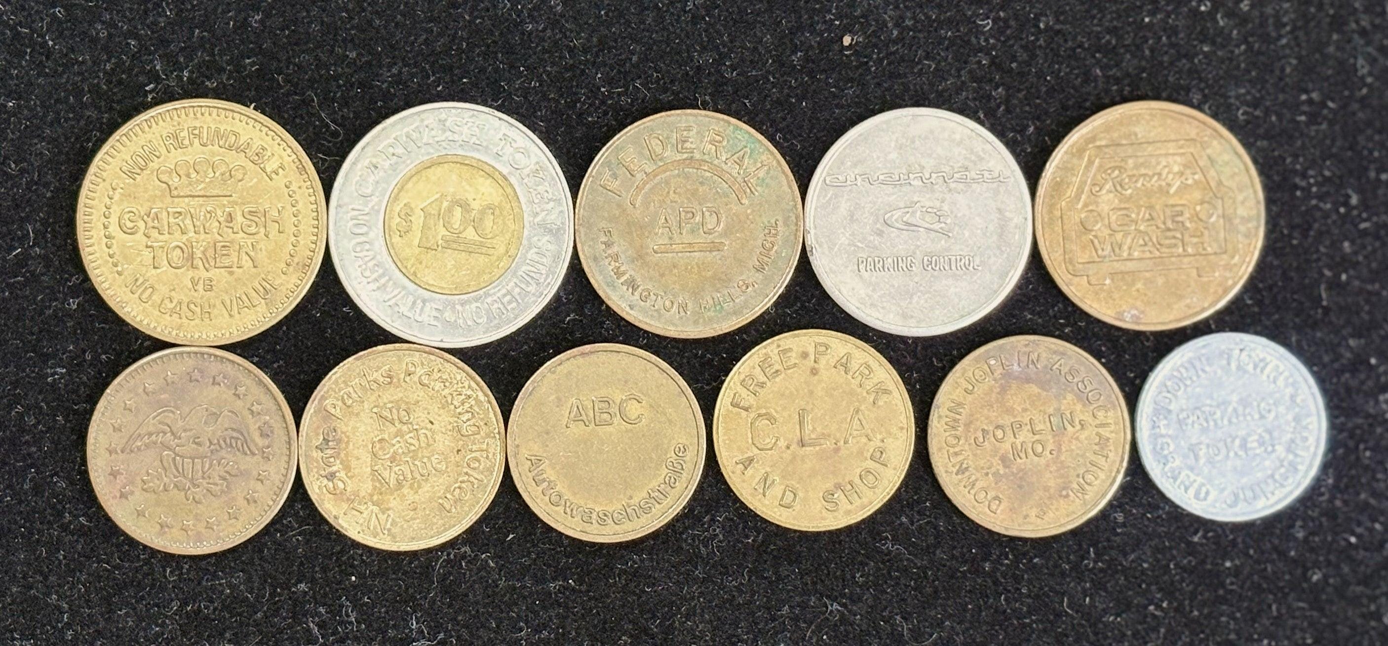 洗車と駐車トークン - 駐車場と洗車収集トークン - 公園/洗車トークン