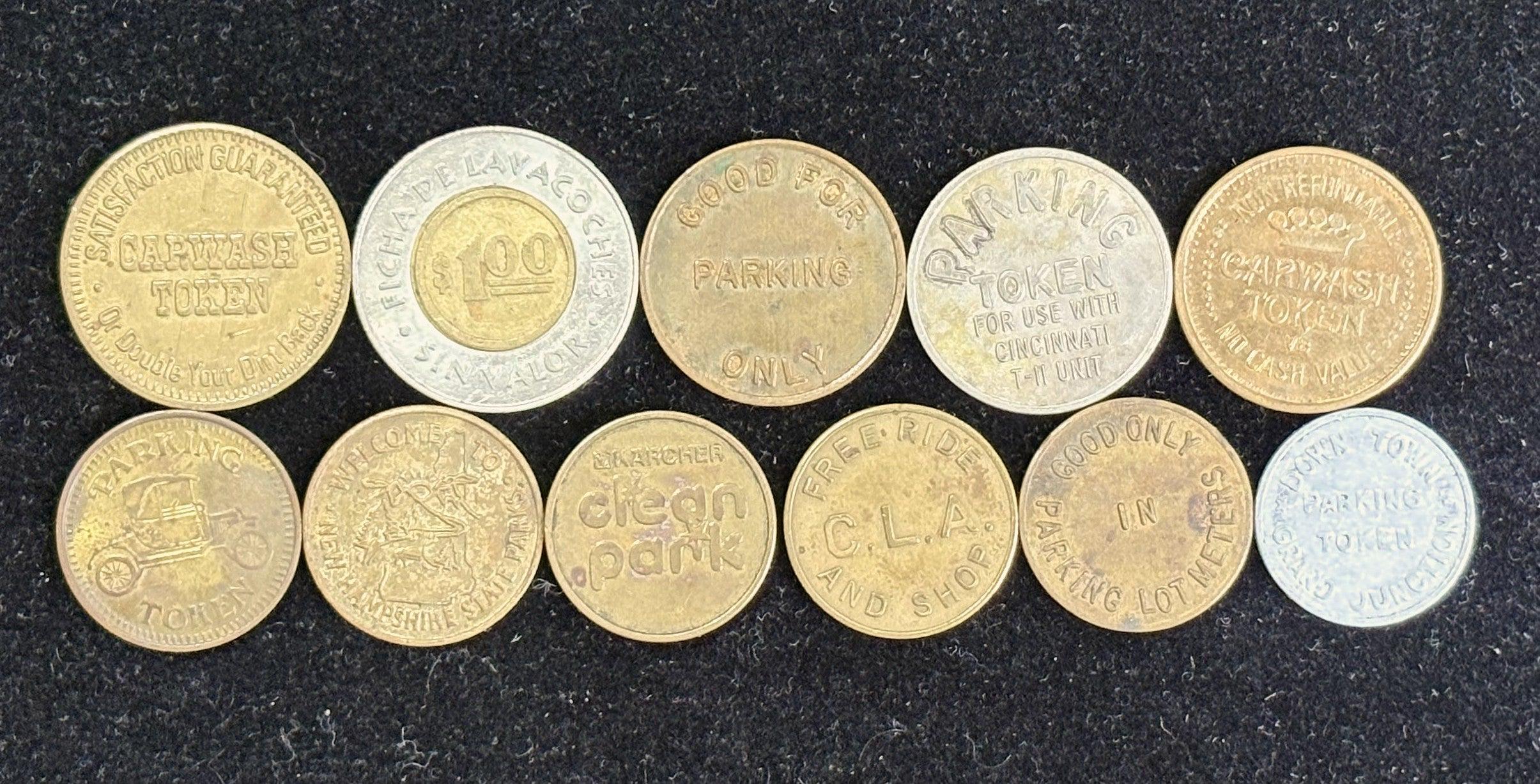 洗車と駐車トークン - 駐車場と洗車収集トークン - 公園/洗車トークン