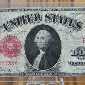 1917 1 Dollar Bill Legal Tender Fr#37 - VG (Very Good) Grade / Condition - 1917 Horse Blanket Note 1 Dollar Bill Large 1917 Fr#37 / Fr.37