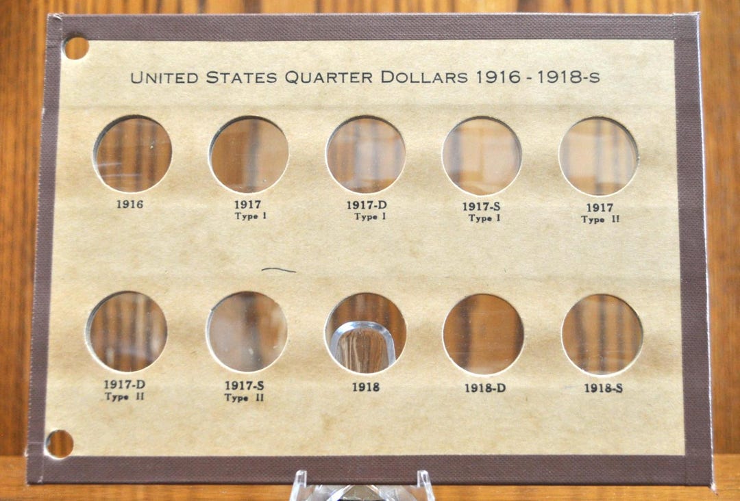 Vintage Wayte Raymond Quarter Album, No. 370A Standing Liberty Quarters ...