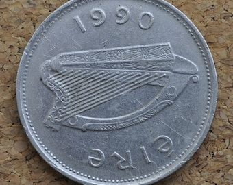 1990年代アイルランド1ポンド硬貨 - 良好な状態 - 1990年1ポンド硬貨