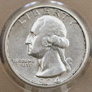 1934-D Washington Silver Quarter - G-Vf (gut bis sehr fein) Grad, Wählen Sie nach Grad - Denver Minze - 1934 D Quarter - Besseres Datum und Minze