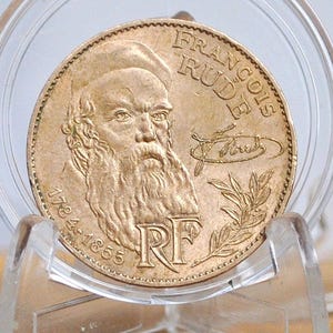 1984年 フランス 10フラン硬貨 フランソワ・ルード - 状態良好 - 1984