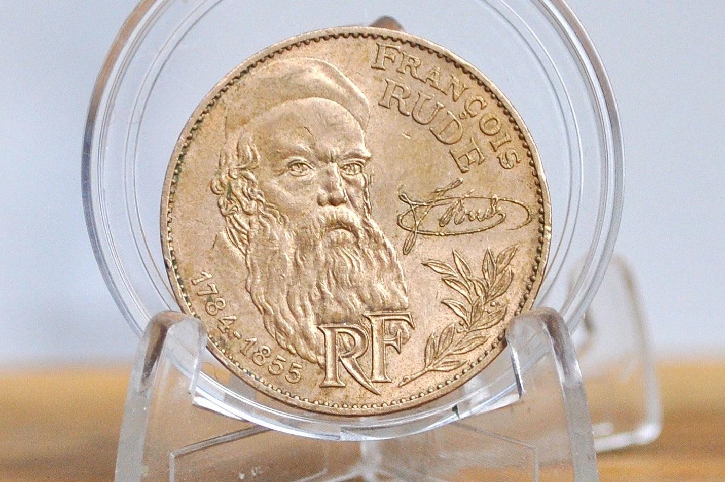ふ*ち様 2010年 10フラン スパルタン  1984年 フランス 10フラン硬貨 フランソワ・ルード - 状態良好 - 1984