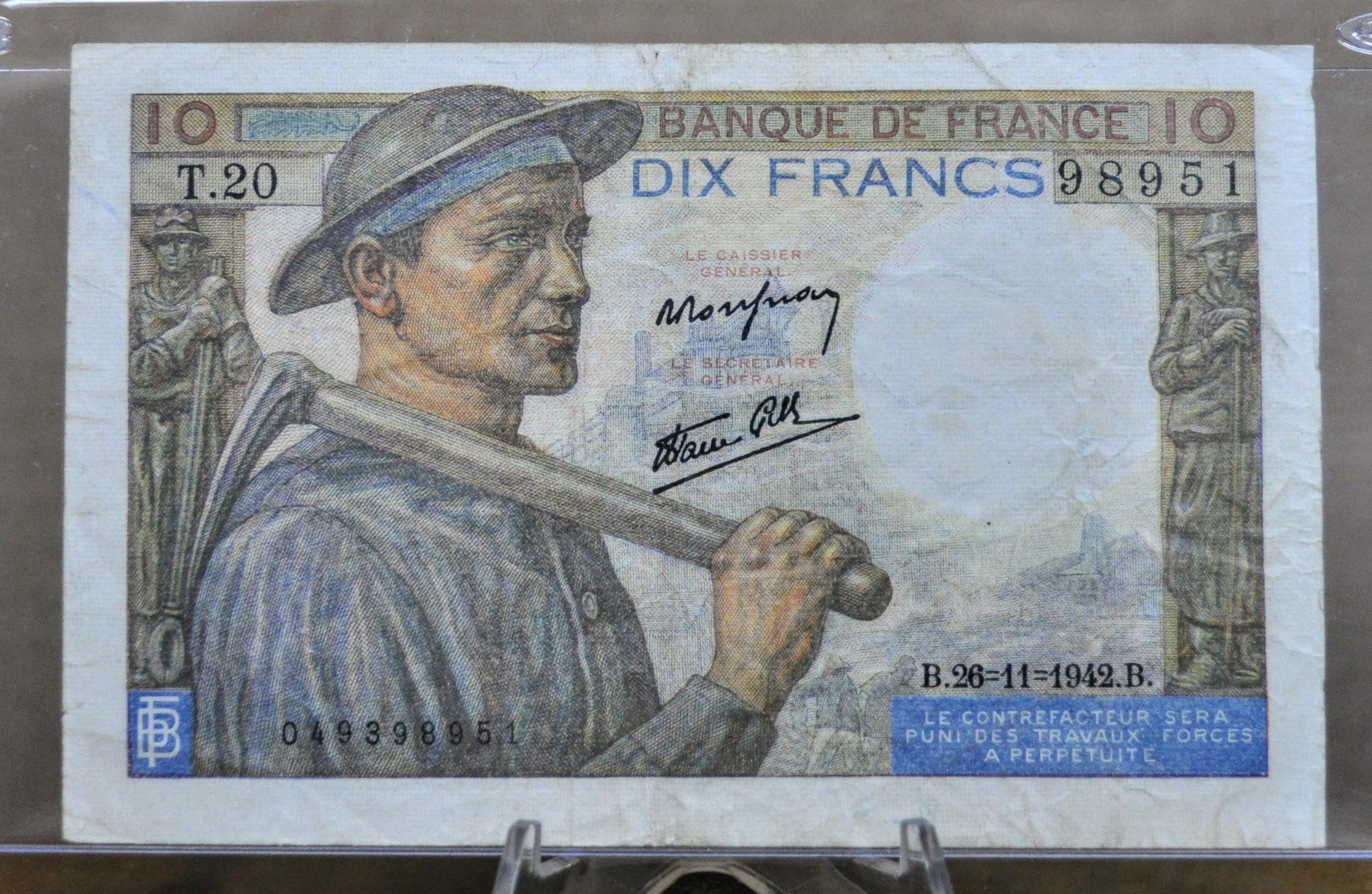 10 dix francs - Etsy 日本