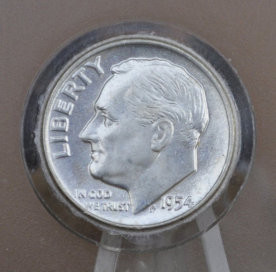 世界に311枚のみ 銀貨 アメリカ合衆国 1954年 ルーズベルト  純銀 1954年 Pds ルーズベルト シルバー ダイム - ミントとグレードを選択