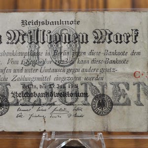 1923 Germany 10 Million Mark Reichsbanknote - Post-WWI German Inflation Note - 1923 German Ten Million Mark Note - P#96