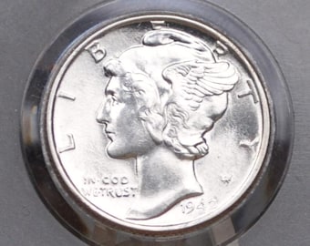 1942年マーキュリーダイム - 未流通のアメリカ製銀貨 - Etsy 日本